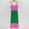 thumbnail image 5 of Pink And Green Sleeveless Dress Loose Women's Dress Dresses Luxury Evening Dresses, 5 of 9