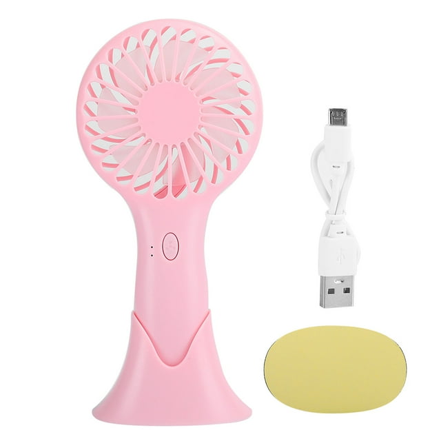 Ventilador de mano mini NikouMX de refrigeración portátil 3 velocidades Rosa