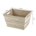 thumbnail image 4 of (2 pack) Better Homes & Gardens Medium Natural Wood Rectangular Decorative Storage Bin, 13 in x 10 in x 8 in, 4 of 16