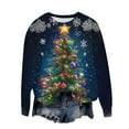 thumbnail image 4 of YUGYXL Women's Christmas Sweatshirts Long Sleeve Print Pullover Casual Holiday Crew Neck Vacation Tops B Multicolor XXL, 4 of 4
