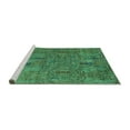thumbnail image 2 of Ahgly Company Machine Washable Indoor Rectangle Abstract Turquoise Blue Modern Area Rugs, 2' x 5', 2 of 4