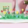 thumbnail image 4 of Tarjeta de flores emergente, tarjetas de felicitación emergentes de tulipán 3D, graduación, cumpleaños, boda, aniversario, gracias, mejora, simpatía, 4 of 6