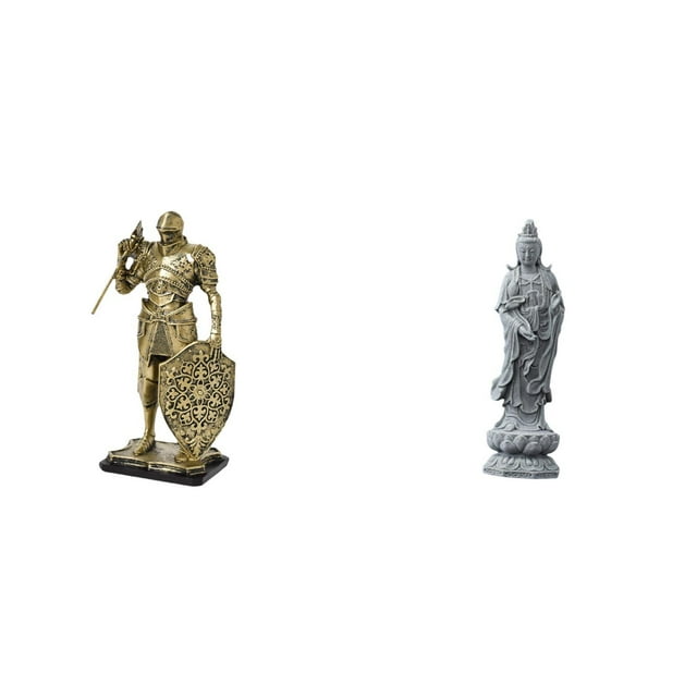 Figura Nórdica Abstracta De Caballero, Escultura De Resina Para Escritorio, Armario, Mesa De Oficina, Centro De Mesa O Entrada. Incluye Accesorios De Guan Yin, Buda Femenino, Adorno