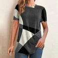 thumbnail image 2 of Chemises à Manches Courtes pour Femmes Mode pour Femmes Confortable Décontracté Col Rond Haut Imprimé à Manches Courtes Blouse Blouses à Manches Courtes pour Femmes Hauts à Manches Courtes pour Femmes Blouse à Manches Courtes pour Femmes, 2 of 7