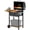 Black 632, variant on Stainless Steel Outdoor Grill Cart with 3 Shelves, Movable Pizza Oven Stand, 32 x 20.5 Prep Table on Wheels, Black