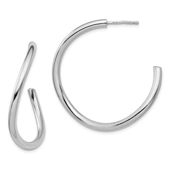 Finejewelers Sterling Silver Radiant Essence Rhodium-plated Ball Post Earrings