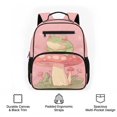 thumbnail image 6 of KUIFORTI Mushroom Frog Toddler Backpack Girls Kids School Bag with Multiple Storage Pockets Adjustable Straps 13.5 Inch for Preschool Kindergarten School Supplies, 6 of 7