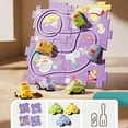 thumbnail image 5 of Puzzle Racer Kids Car Track Play Set, Themed Educational Puzzles Racers Tracks with Electric Vehicles for 3+ Childrens (3 Theme (Ocean, City, Galaxy), 24, pcs), 5 of 5