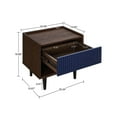 thumbnail image 3 of Manhattan Comfort Duane Nightstand from Engineered Wood - Dark Brown & Navy Blue, 3 of 12