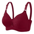 thumbnail image 2 of Fsqjgq Plus Size Bras for Women Adjustable Straps No Underwire Comfort Bras Padded Unlined Wireless Push Up Bra Thin Cup Bralettes Underwear Size 40, 2 of 3