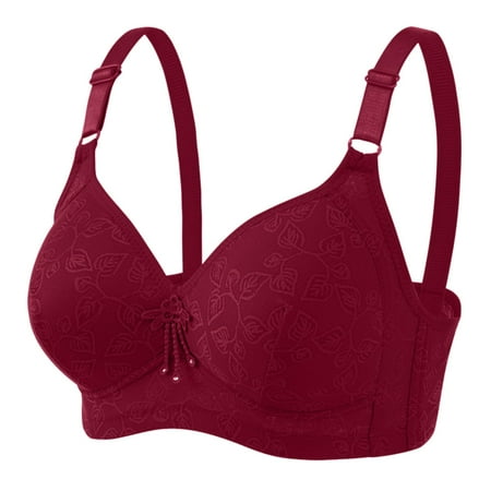 Red 38 Women s Push Up Wireless Women Bras Wireless Pack Bra Comfort Support No one Shoulder Bras for Women Underwire Bras Comfortable Wire Bra Womens Bralette Everyday Underw