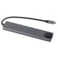 thumbnail image 3 of Adaptador de base multifunción para lector de tarjetas RJ45 HUB tipo C a HDMI 8 en 1, 3 of 5