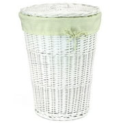 Burlington Large Wicker Hamper With Lid, White