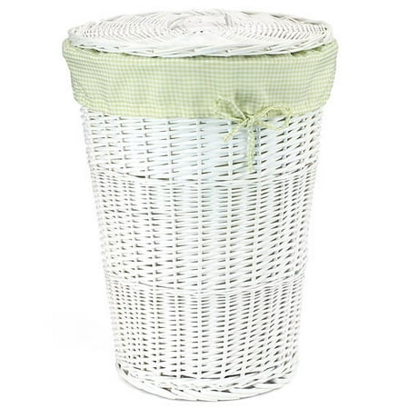 Burlington Large Wicker Hamper With Lid White Burlington Large Wicker Hamper With Lid White