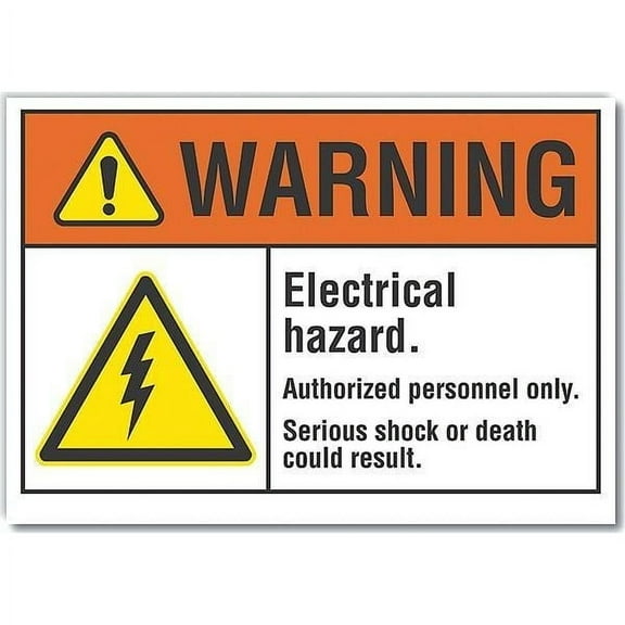 Lyle Decal,Warning Electrical Hazard,7 x 5", LCU6-0003-ND_7X5 LCU6-0003-ND_7X5