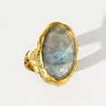 thumbnail image 6 of Ross-Simons Oval Labradorite Textured and Polished Ring in 18kt Gold Over Sterling, Women's, Adult, 6 of 7
