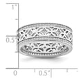 thumbnail image 3 of Auriga Fine Jewelry 925 Sterling Silver with 14K Rh-plated CZ Band Size 7 for Women, 3 of 6