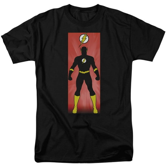 JLA Justice League Flash Block S/S Adult 18/1 T-Shirt Black