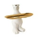 thumbnail image 3 of Figura de oso Adorno de mesa Bandeja de almacenamiento de la bandeja creativa Aretes Anillos Bandeja de dulces para el gabinete de entrada al estante De pie, 3 of 9