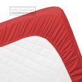 thumbnail image 2 of Hearth & Harbor 3 Piece Toddler Bed Sheet Set - Silky Soft Solid Microfiber Crib Sheets, Hypoallergenic, Cool & Breathable - Cherry Red, 2 of 3