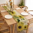 thumbnail image 3 of Table Runner 60 Inches Long for Kitchen Dining, Sunflowers Dresser Scarf Farmhouse, Dining Table Decorations for Wedding/Parties, Retro Spring Botanical Blossom Flowers Bees 13 x 60 In, 3 of 8