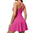 thumbnail image 2 of DHFJKG Women Workout Dresses With Built In Bra Cross-Back Adjustable Straps Scoop Neck Yoga Dress For Gym Running Tennis Lightweight Athletic Dress Trendy Dresses, 2 of 4