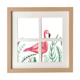thumbnail image 1 of Plantas tropicales de Flamingo animal Pantalla de escritorio de pared de marco 4 aperturas, 1 of 4