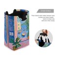 thumbnail image 3 of Yayeee Freestanding Laundry Hamper with Handle Collapsible Large Storage Basket for Clothes, Purple Window, 3 of 7