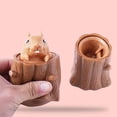 thumbnail image 3 of Taza exprimidora con forma de tocón de árbol, juguete de descompresión, figura de Animal de plástico, juguete sensorial para regalo, 3 of 7
