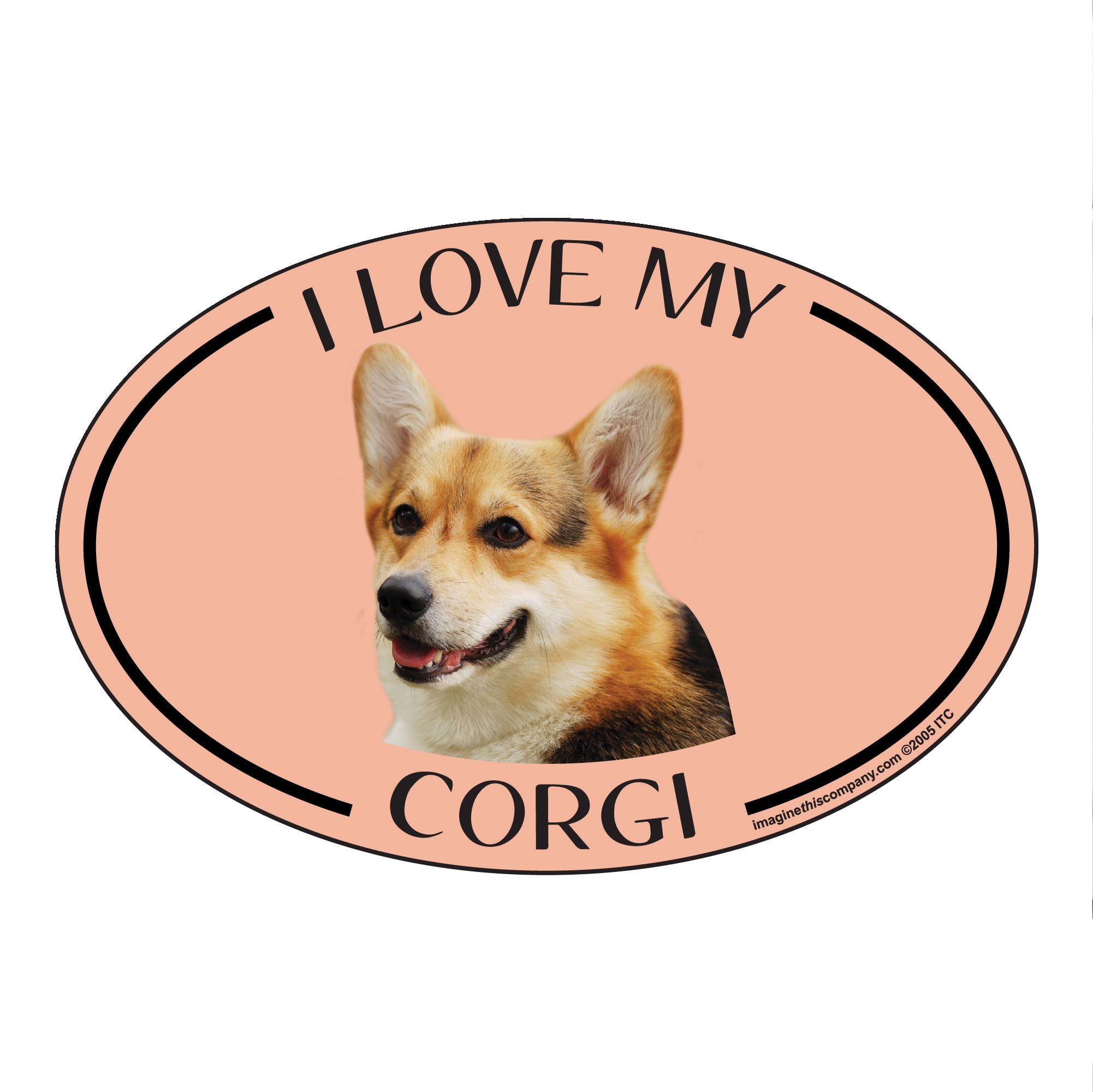Imagine This Car Magnet - 4x6 Inch Heart Oval Shape Pug Design, High Gloss UV Ink