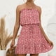 thumbnail image 5 of Vestido HUOGUO para mujer, casual, sin tirantes, sin mangas, estampado, 5 of 5