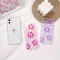 thumbnail image 2 of Compatible for iPhone 12 Case Cute Clear Hibiscus Flower Floral Aesthetic Printed Design for Girls Women Soft TPU Shockproof Protective Girly for iPhone 12-White, 2 of 7