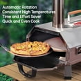thumbnail image 3 of ACE-PATIO, 12" Automatic Rotatable Outdoor Pizza Ovens, Stainless Steel Pizza Oven, Portable Wood Fired Pizza Oven, Pizza Maker with Timer, Built-in Thermometer,Pizza Cutter & Carry Bag(Silver), 3 of 15