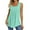 Lake Green, variant on UVN Summer Tank Tops for Women Square Neck Sleeveless Tops Pleated Curved Hem Flowy Shirts Loose Fit Camis