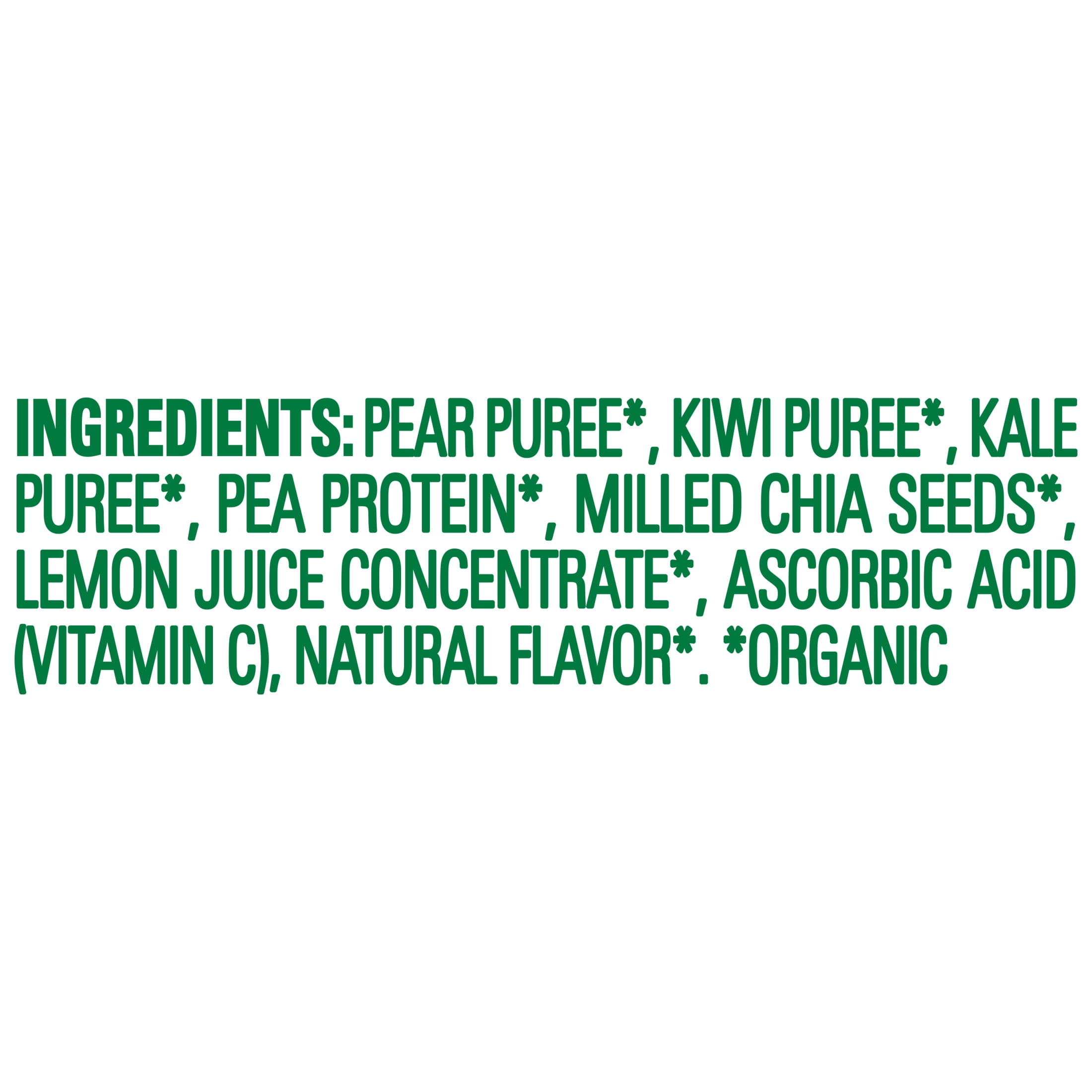 (12 pack) Happy Tot Organics Fiber & Protein Stage 4, Pears Kiwi & Kale Organic Tot Food, 4 oz. Pouch