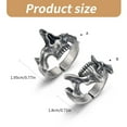 thumbnail image 3 of Cool Punk Skull Rings Jewelry Eye Catching Cool Punk Rings Silver Skull Rings for the Modern Men, 3 of 8