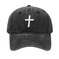 thumbnail image 2 of Siminsem 4th of July American Flag Hat Vintage Distressed Cotton Dad Hat Baseball Cap USA Adjustable Patriotic Hat for Men Women Retro Washed 6 Panel Unstructure, Black, One Size, 2 of 9