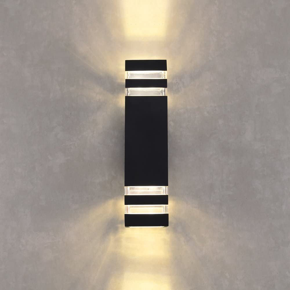 LED Wall Sconce, Naturous 8W Modern Wall Lamp Up and Down Light Indoor Outdoor Porch Light