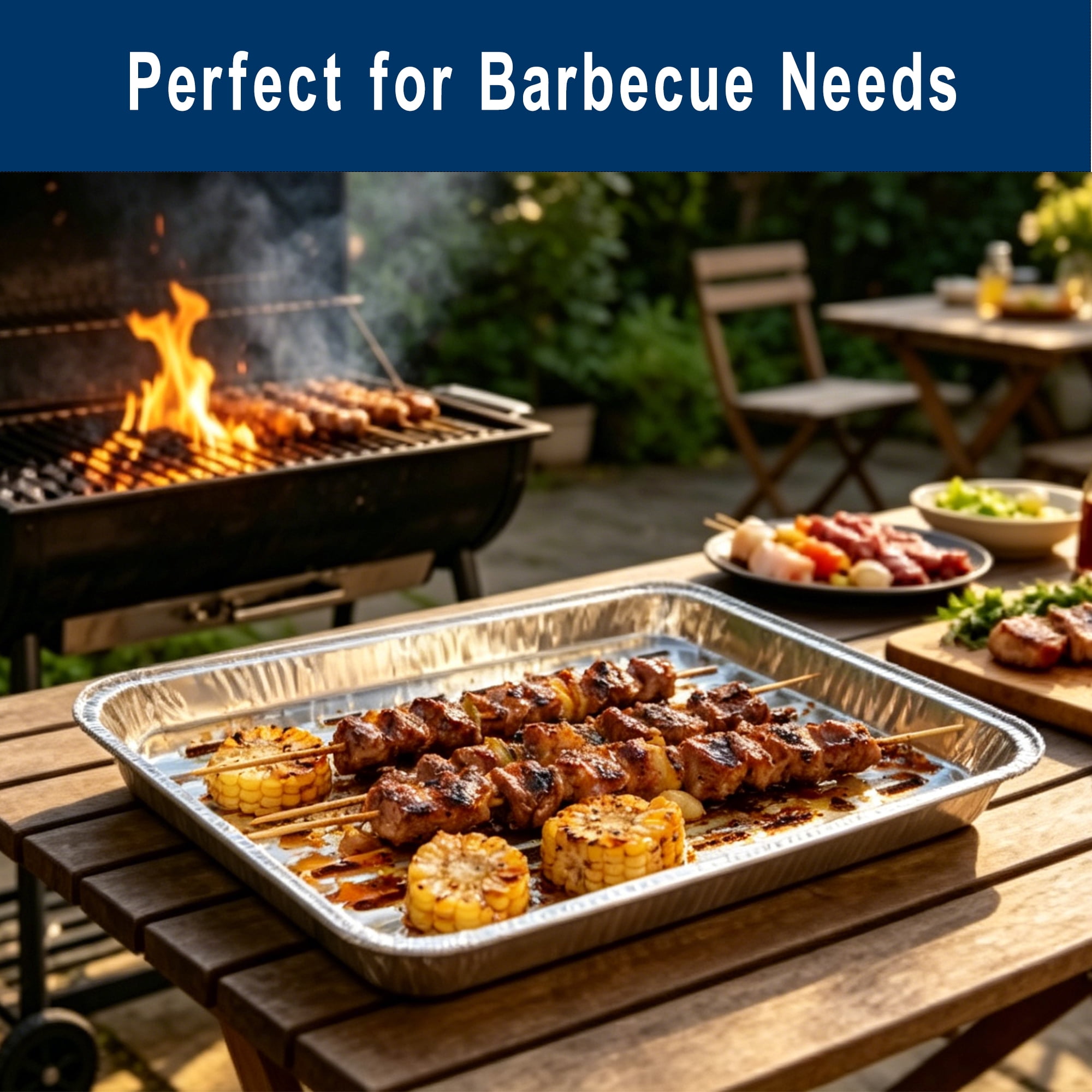 Weiwen 20 Pcs Broiler Pans with Ribbed Surface for BBQ, , Disposable Aluminum Foil Trays for Oven with Hole, 9.2" x 13.5" Grill Pan Liners