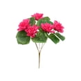 thumbnail image 2 of Artificial Lotus Flower Realistic Water Lily Silk Stem Home Decor for Table Centerpiece Vase Arrangement Buddha Decor （Red）, 2 of 6