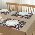 thumbnail image 3 of Pioneer Flower Floral Print Pattern Summer Placemats Table Placemats Set Of 4-Linen Kitchen Washable Placemats Table Mats 12x18 Inch Non-Slip Heat Resistant, 3 of 5