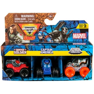 Monster Jam, Marvel Mini 1:87 Scale Monster Truck 3-Pack (Black