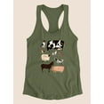 thumbnail image 3 of Barnyard Buds I. Racerback Tank Women -Victoria Borges Designs, Female Large, 3 of 4