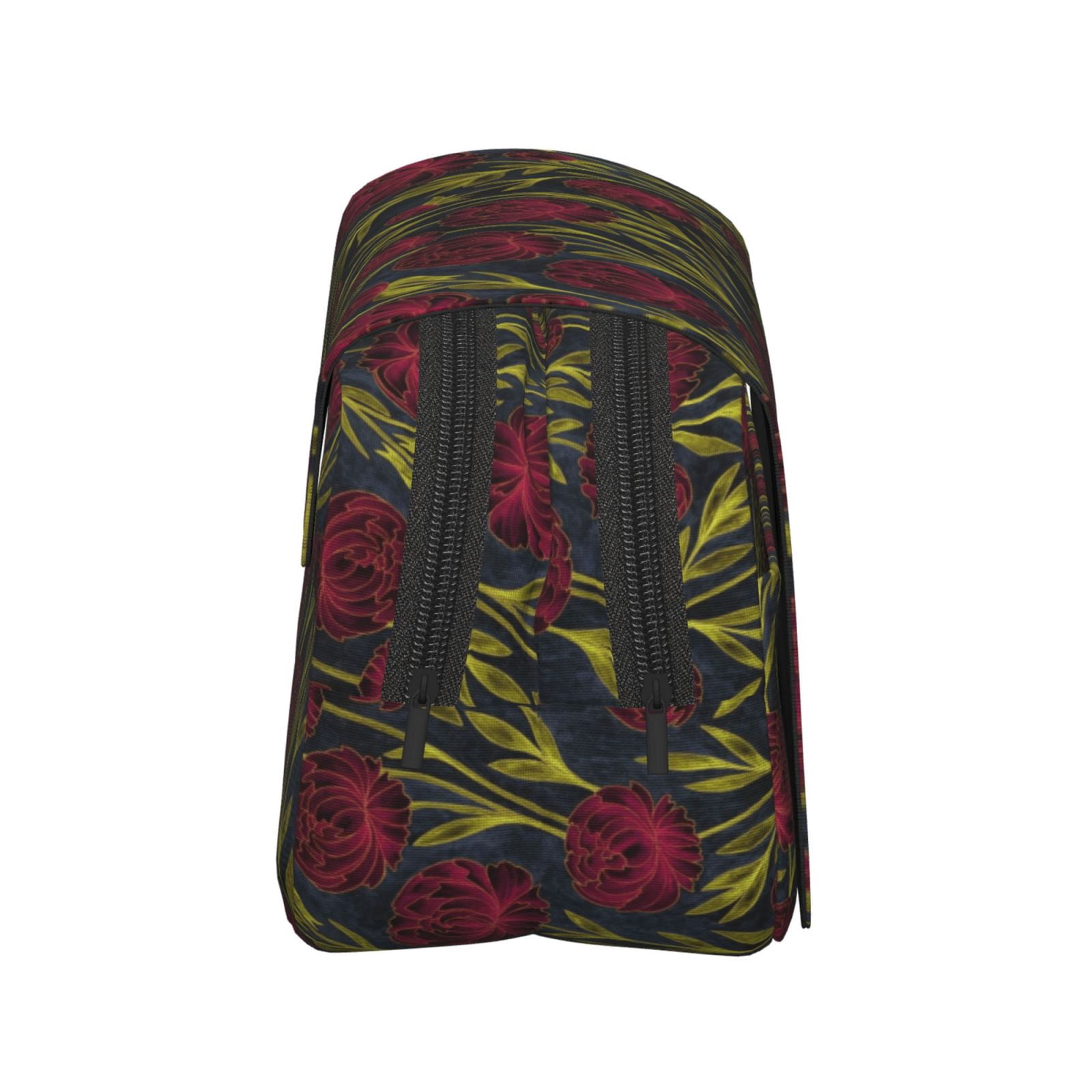 Rateoe Burgundy Peony Flowers Pattern Double Clamshell Pen Case, Storage Organizer with Two Zipper Compartments– Holds Up to 50 Pencils & Pens