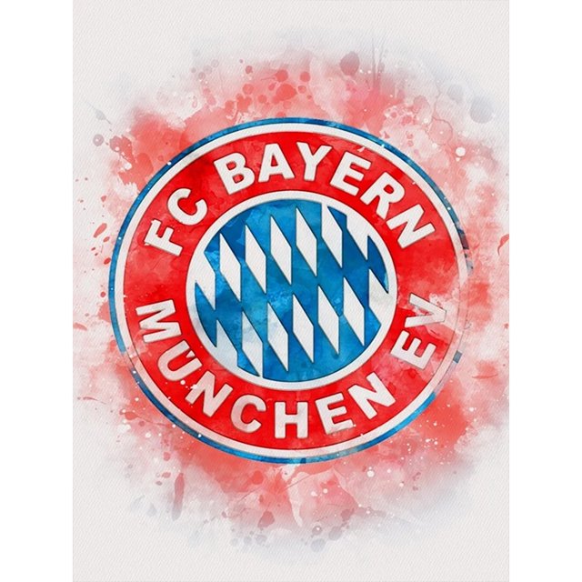 LP1081 Lleno Diamantes Logotipo Del Equipo Fútbol Bayern Munich Serie Abstracta Resina 30*40CM