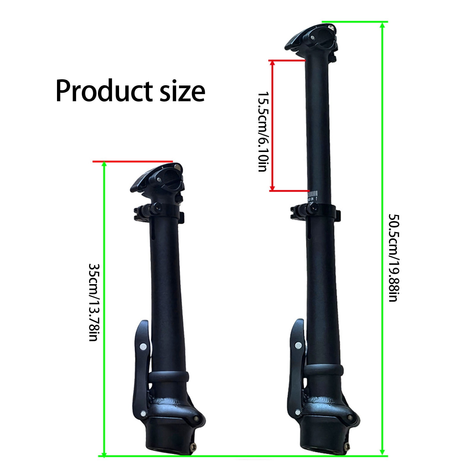 Adjustable Folding Bike Lightweight Aluminum Alloy Telescopic Steering Rod for Mountain Bikes, Quick Release