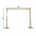 thumbnail image 4 of BalsaCircle Gold 6x8 feet Rectangular Double Frame Metal Freestanding Over The Table Stand Party Wedding Reception Event Decorations, 4 of 8