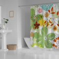 thumbnail image 3 of FREEAMG Bath Curtains Shower Curtain Flower Colorful Bathroom Waterproof Machine Washable Fabric Decor Shower Curtains for Bathroom, 72x72 inch, 3 of 6