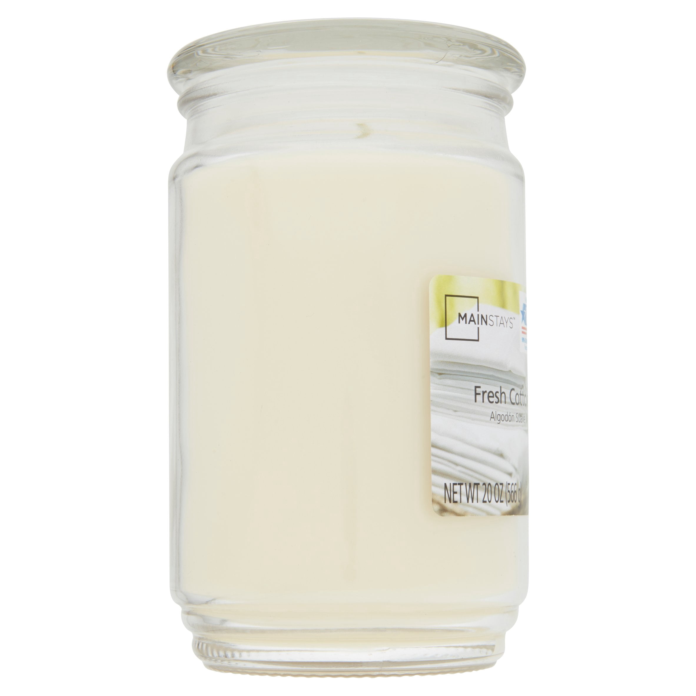 Mainstays Fresh Cotton Single-Wick Jar Candle, 20 oz.