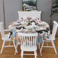 thumbnail image 2 of Cavalier King Charles Spaniel Dog and Flower Round Tablecloth 60"x60",Wrinkle Wipeable Table Cloth for Kitchen Dining Room Picnic Patio Party, 2 of 6